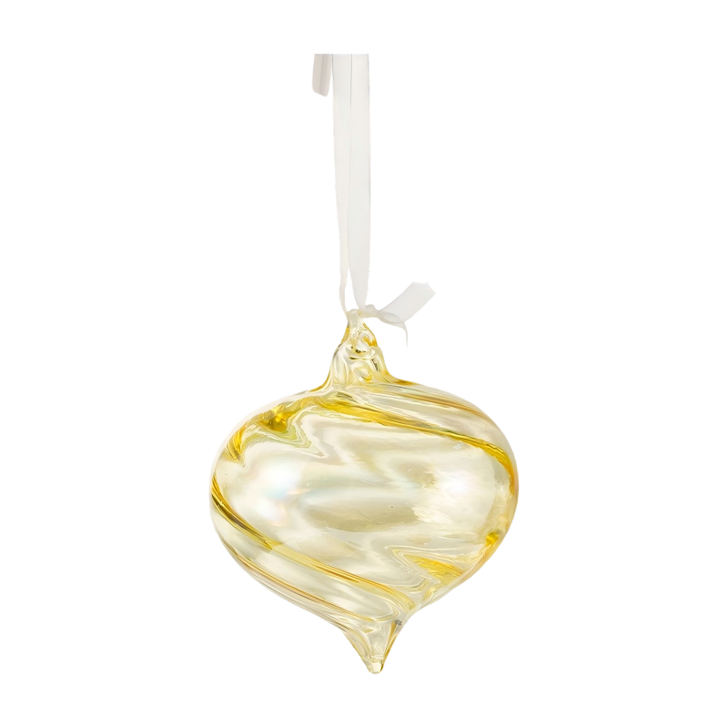8 cm dúhová guľa Swirl Christmas Glass Bauble
