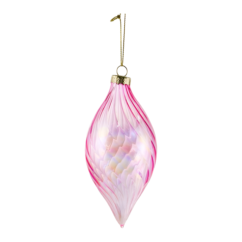 8 cm dúhová guľa Swirl Christmas Glass Bauble