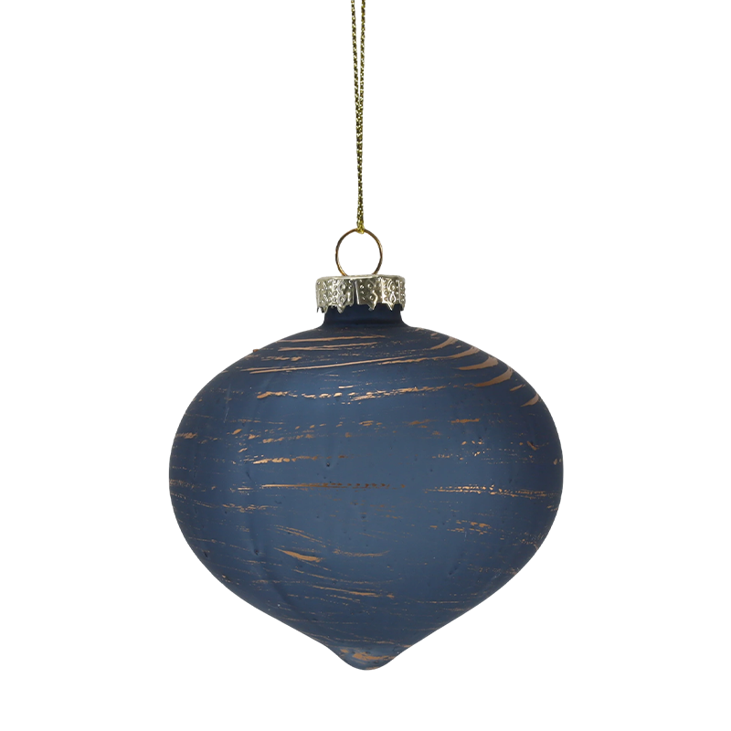 8 cm Morandi Stripe Vianočná sklenená guľa Ornament (jedna / sada 3 kusov)