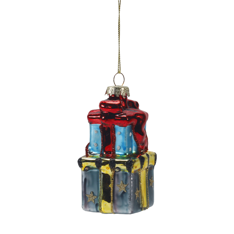 Vianočný sklenený ornament (hríbik / sada darčekových škatúľ)