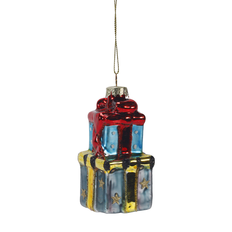 Vianočný sklenený ornament (hríbik / sada darčekových škatúľ)