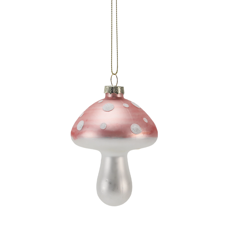 Vianočný sklenený ornament (hríbik / sada darčekových škatúľ)