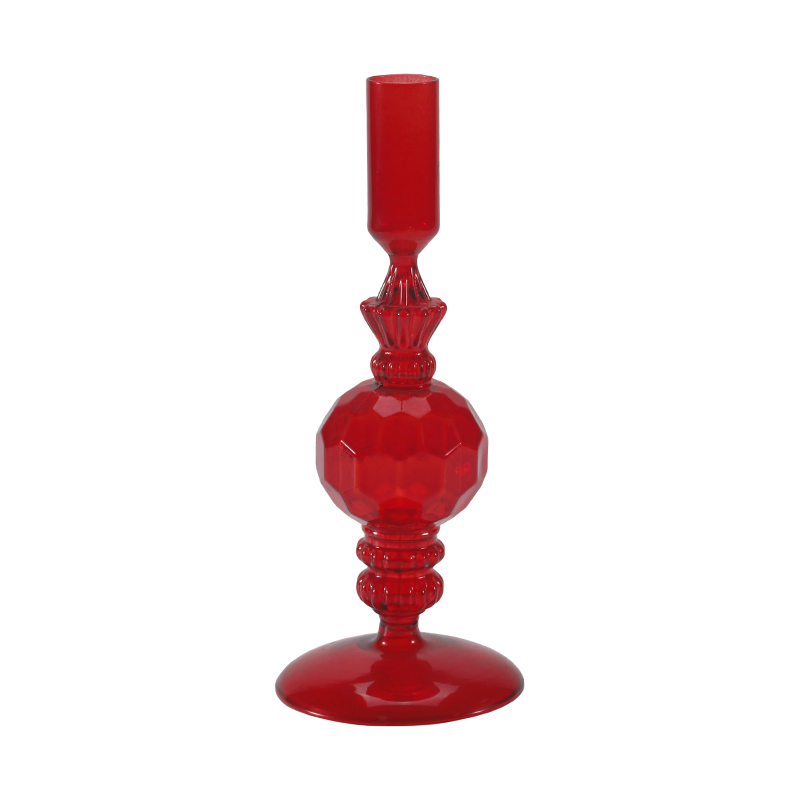 Kolekcia farebných sklenených svietnikov 18 cm