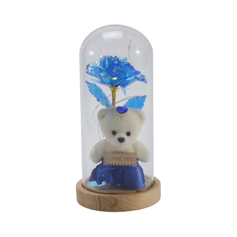 Galaxy Rose Glass Cloche Light (s/bez medvedíka, viac farieb)