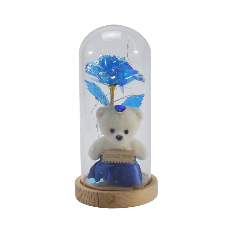 Galaxy Rose Glass Cloche Light (s/bez medvedíka, viac farieb)