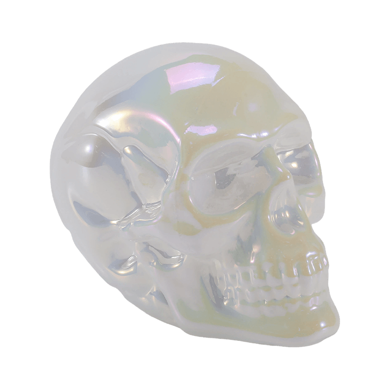 Iridescent Skull Decor / Súprava sklenených ozdôb z cukrovej lebky