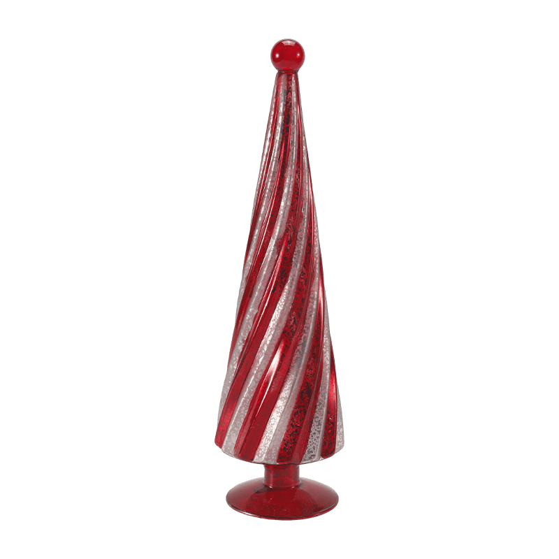 10 * 20 cm & 10 * 25 cm a 10 * 30 cm Vintage vianočný stromček Mercury Glass Swirl