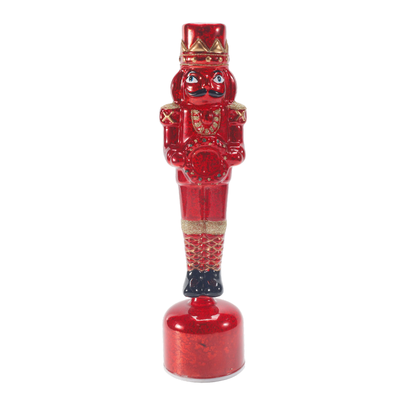 Ručne fúkaný svietnik z ortuťového skla na luskáčik