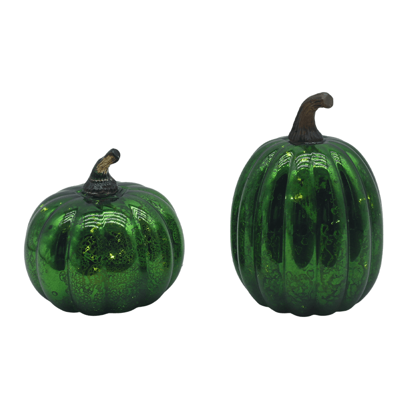 12 * 15 cm Halloween LED sklenená tekvicová lampa na stolný ornament