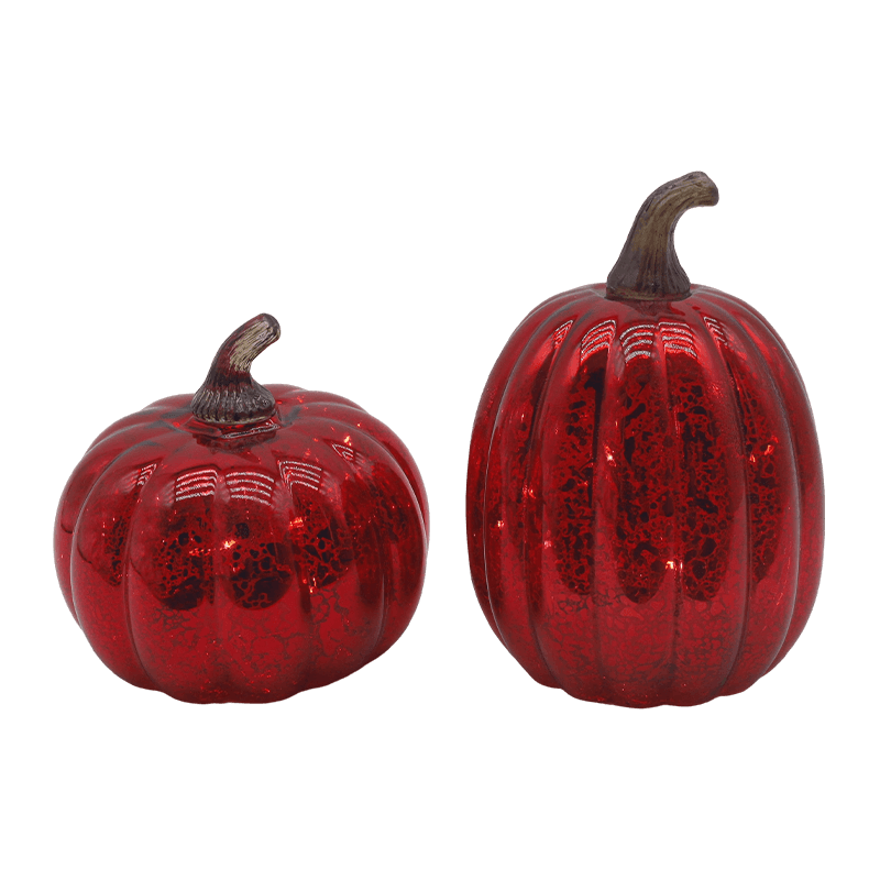 12 * 15 cm Halloween LED sklenená tekvicová lampa na stolný ornament
