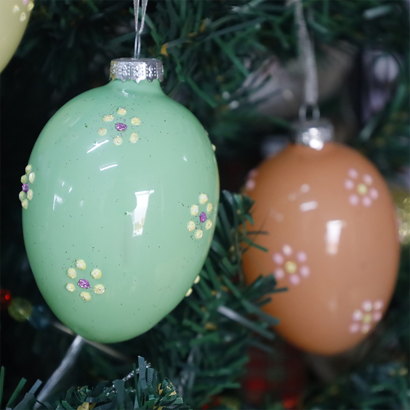 Súprava veľkonočných sklenených vajíčok 6 * 8 cm