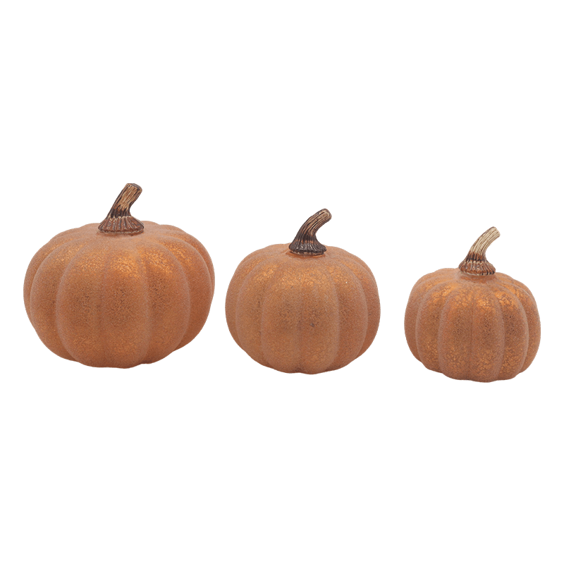 10 * 11,5 cm & 12 * 15 cm Halloween LED sklenená tekvicová lampa na stolný ornament