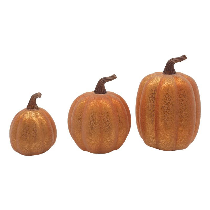 10 * 11,5 cm & 12 * 15 cm Halloween LED sklenená tekvicová lampa na stolný ornament